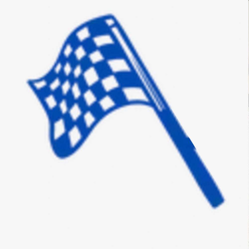 blue target flag icon 